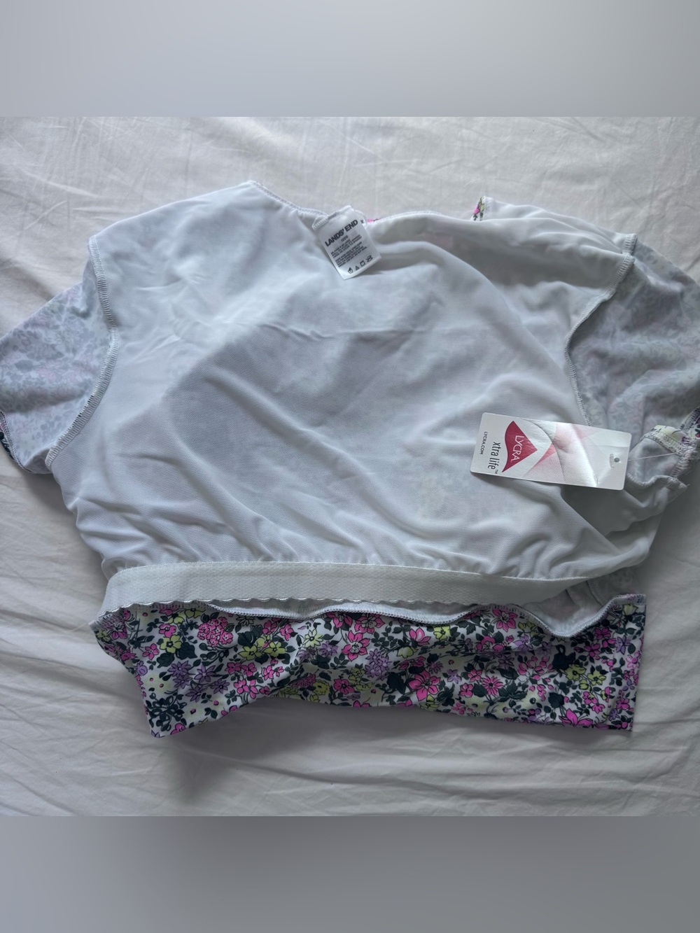 Lands’ End Tugless Cap Sleeve Midkini Top - Picture 7 of 8